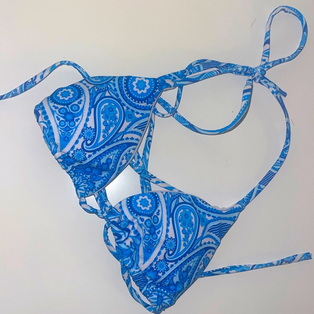 Blue bathing suit top